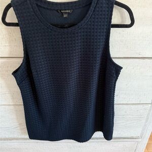 Banana Republic Navy Textured Tank Top